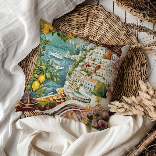 Sorrento citromos mediterrán díszpárna huzat