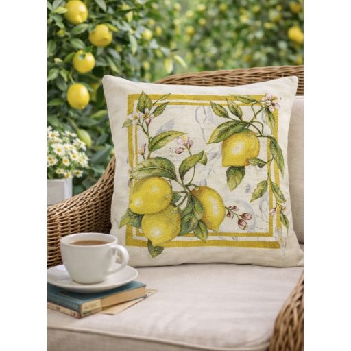 Palermo citromos, mediterrán díszpárna huzat