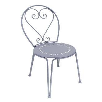 Francia stílusú, kovácsoltvas kerti szék, 90 cm