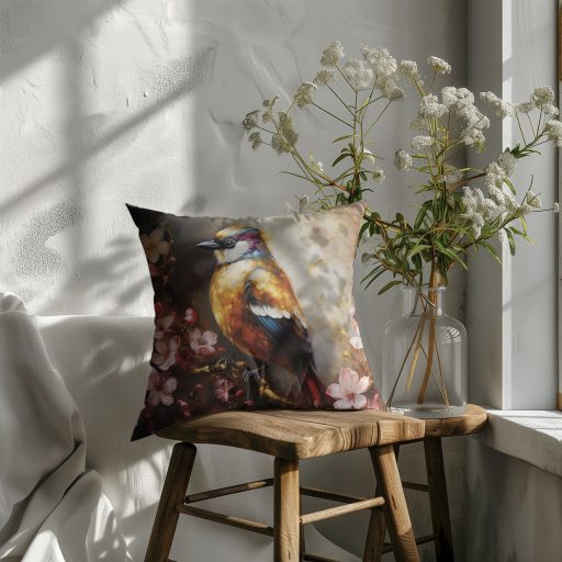 Lucy, madaras, bársony díszpárna huzat töltettel, 40 x 40 cm