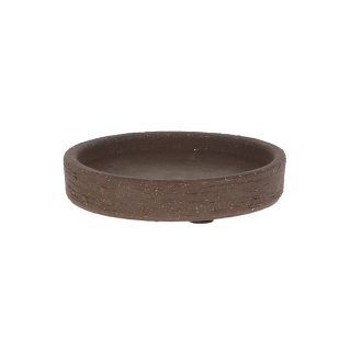   Terrakotta virágcserép alátét, sötétbarna, 9 cm átmérőjű