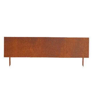   Rusztikus stílusú leszúrható fém ágyásszegély, gyepszegély, 100 x 35 cm