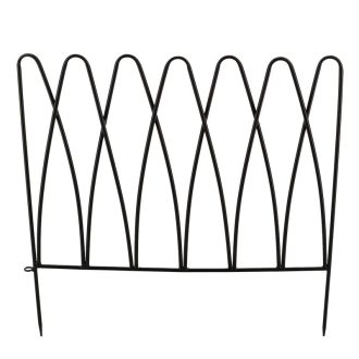   Leszúrható fém ágyásszegély, gyepszegély,  geometrikus, 58 cm