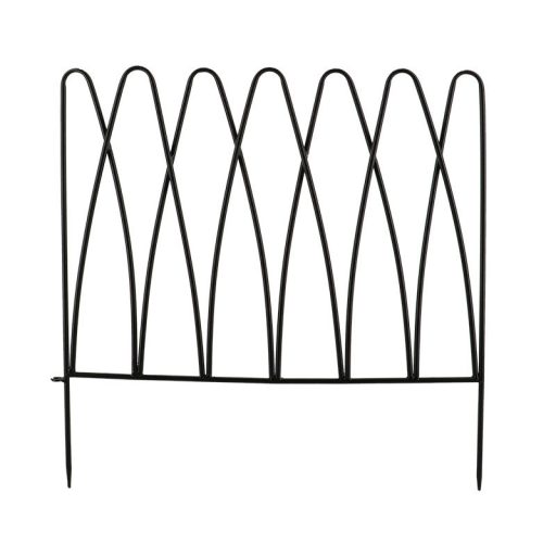 Leszúrható fém ágyásszegély, gyepszegély,  geometrikus, 58 cm