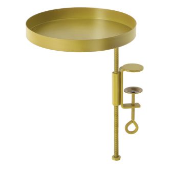   Felszerelhető lebegő dekoratív fém tálca, aranysárga, 18 cm átmérőjű