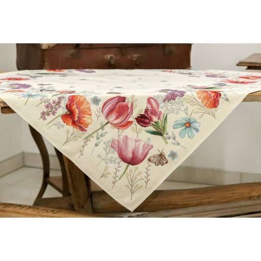 Tulipános kert asztalterítő, 96x100 cm
