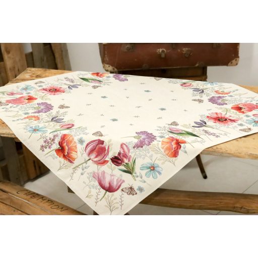 Tulipános kert asztalterítő, 96x100 cm