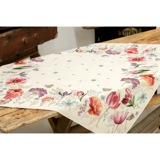Tulipános kert asztalterítő, 96x100 cm