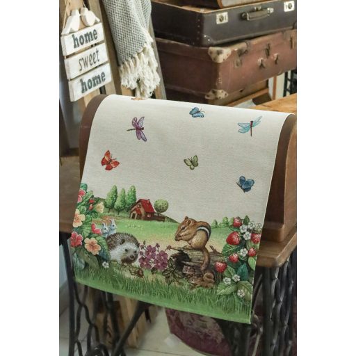 Erdei állatok asztali futó, 44x140 cm