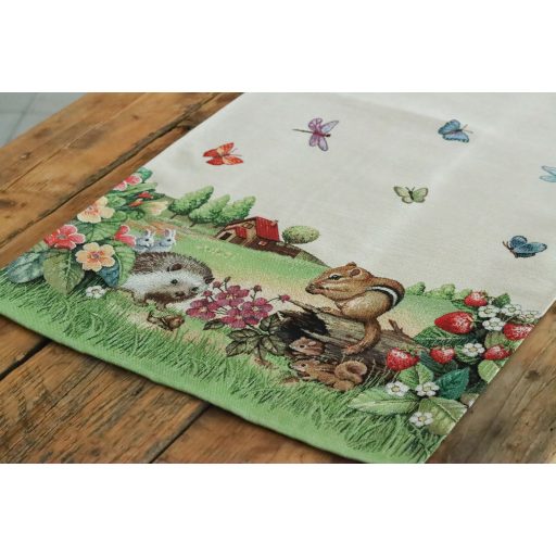Erdei állatok asztali futó, 44x140 cm