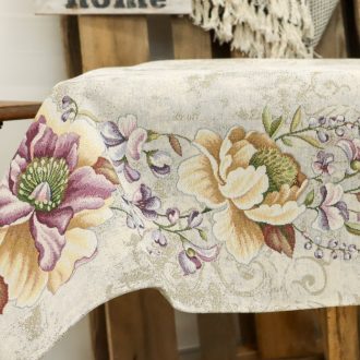 Viola, halvány bézs asztalterítő, 137x180 cm