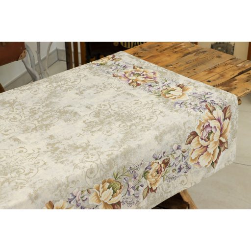 Viola, halvány bézs asztalterítő, 137x180 cm
