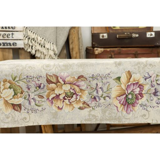 Viola, halvány bézs asztalterítő, 137x180 cm