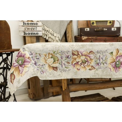 Viola, halvány bézs asztalterítő, 137x180 cm