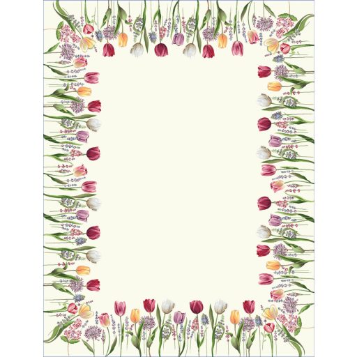 Tavaszi tulipánmező asztalterítő, 137x180 cm