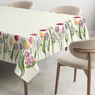 Tavaszi tulipánmező asztalterítő, 137x240 cm