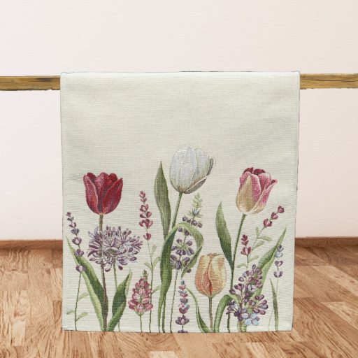 Tavaszi tulipánmező asztali futó, 44x140 cm