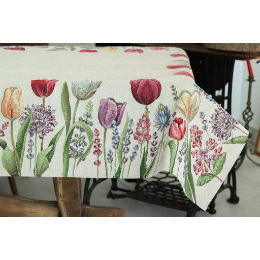 Tavaszi tulipánmező asztalterítő, 96x100 cm 