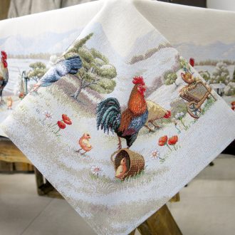 Provence-i kakasos asztalterítő, 137x240 cm
