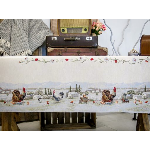 Provence-i kakasos asztalterítő, 137x240 cm