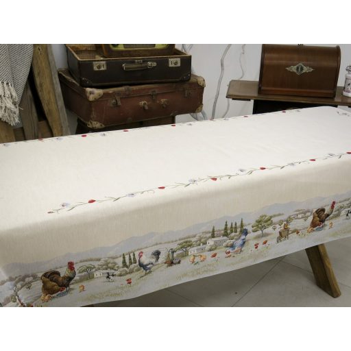Provence-i kakasos asztalterítő, 137x240 cm