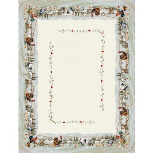 Provence-i kakasos asztalterítő, 137x240 cm