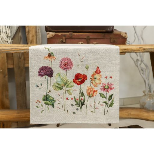 Virágzó kert asztali futó, 37x100 cm
