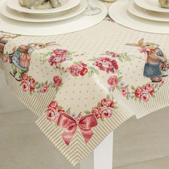 Roses húsvéti nyuszis asztalterítő, 96x100 cm