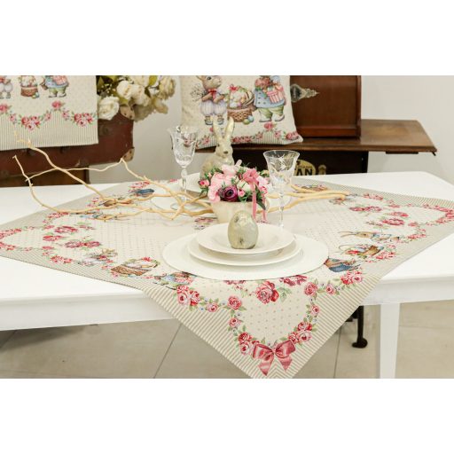 Roses húsvéti nyuszis asztalterítő, 96x100 cm