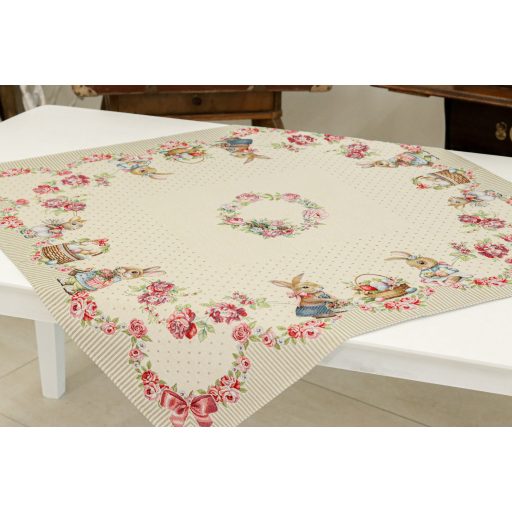 Roses húsvéti nyuszis asztalterítő, 96x100 cm