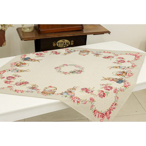 Roses húsvéti nyuszis asztalterítő, 96x100 cm