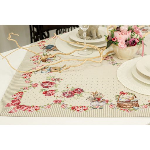 Roses húsvéti nyuszis asztalterítő, 96x100 cm
