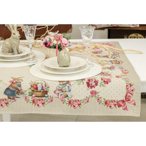 Roses húsvéti nyuszis asztalterítő, 96x100 cm