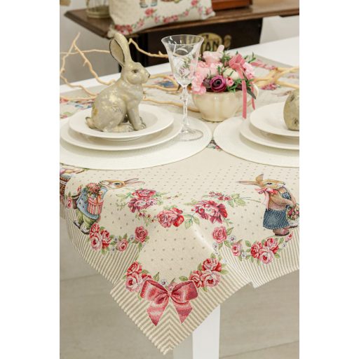 Roses húsvéti nyuszis asztalterítő, 96x100 cm