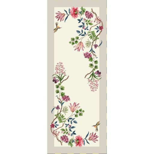 Japán virágos, kolibris asztali futó, 44x140 cm