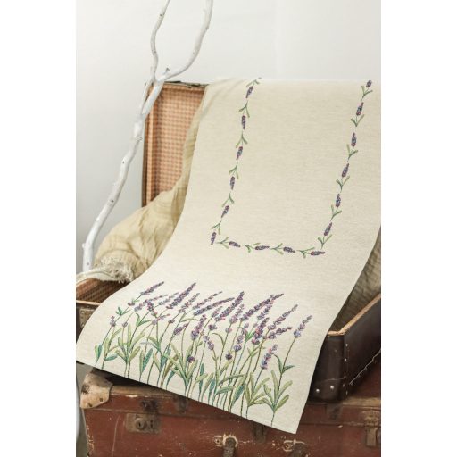 Levendulamező asztali futó, 37x100 cm