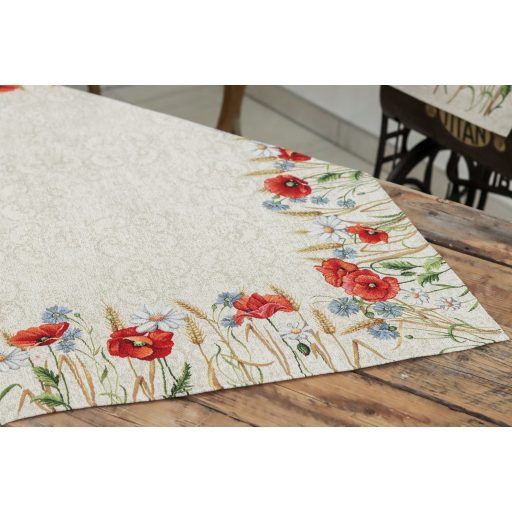 Pipacsos, búzavirágos asztalterítő, 96x100 cm