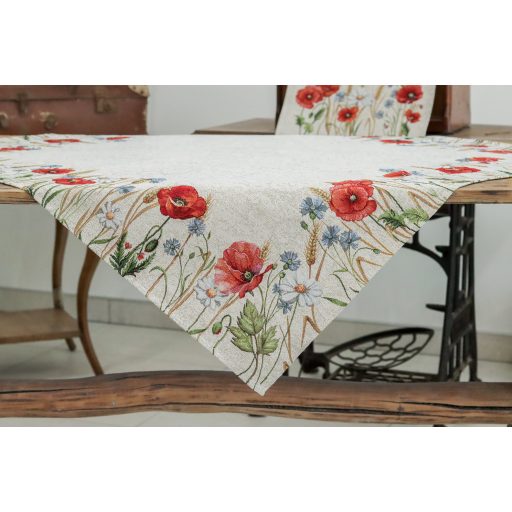 Pipacsos, búzavirágos asztalterítő, 96x100 cm