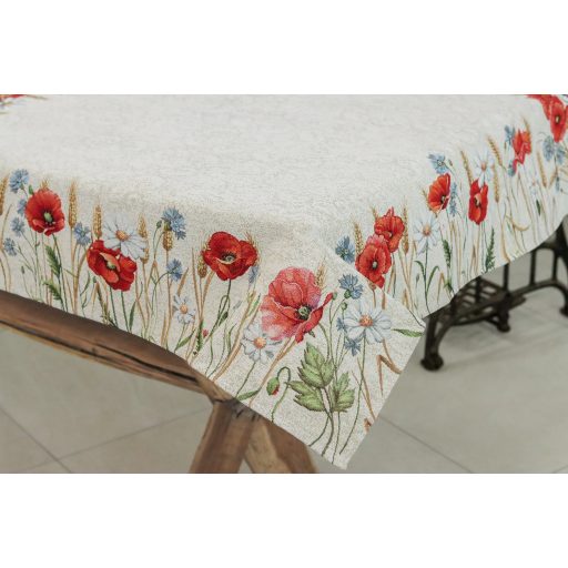 Pipacsos, búzavirágos asztalterítő, 96x100 cm