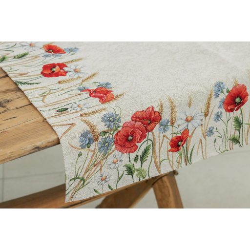 Pipacsos, búzavirágos asztalterítő, 96x100 cm