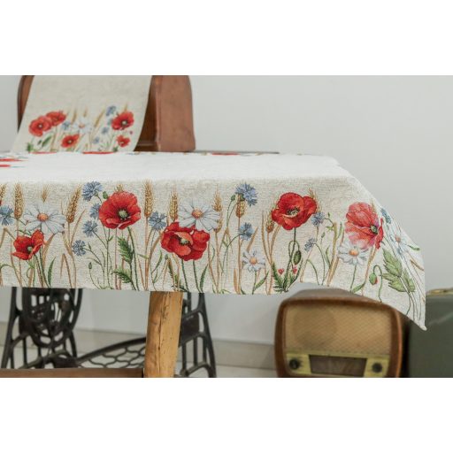 Pipacsos, búzavirágos asztalterítő, 96x100 cm