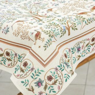 Ősi kert (fehér) asztalterítő, 96x100 cm