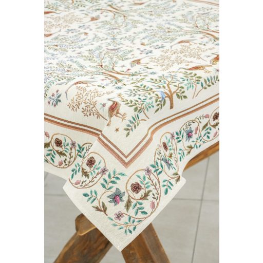 Ősi kert (fehér) asztalterítő, 96x100 cm