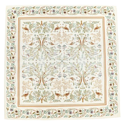 Ősi kert (fehér) asztalterítő, 96x100 cm