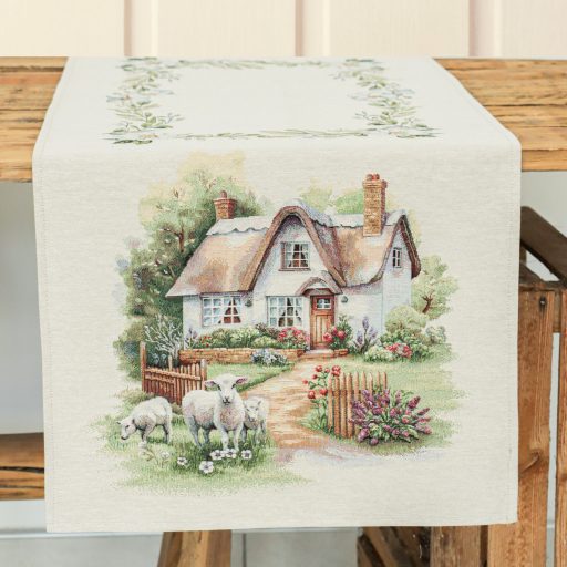 Bárányos asztali futó, 44x140 cm