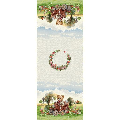 Mackó család asztali futó, 44x140 cm