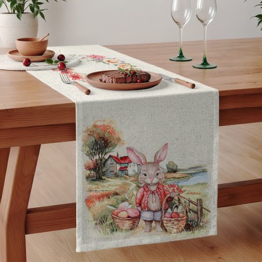 Húsvéti tojásgyűjtés asztali futó, 44x180 cm