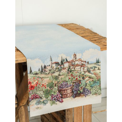 Toszkán táj asztali futó, 44x140 cm