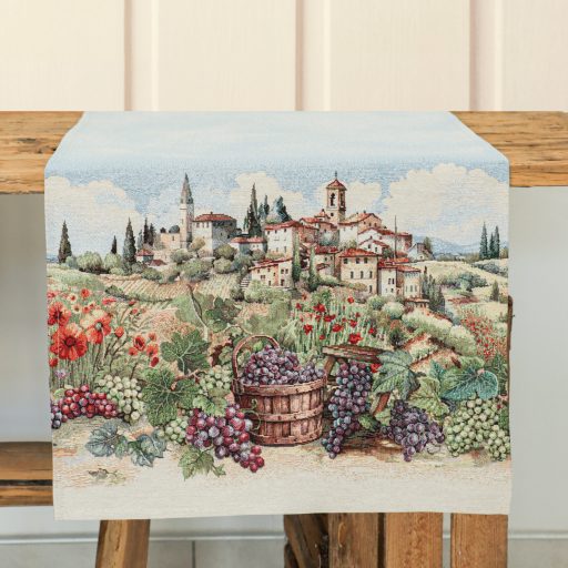 Toszkán táj asztali futó, 44x140 cm