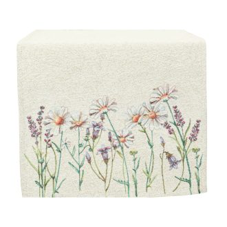 Levendulás, margarétás asztali futó 37x100 cm